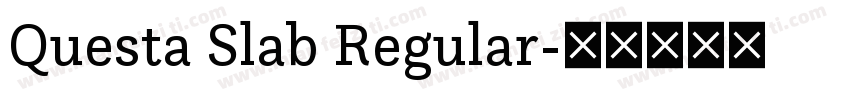 Questa Slab Regular字体转换